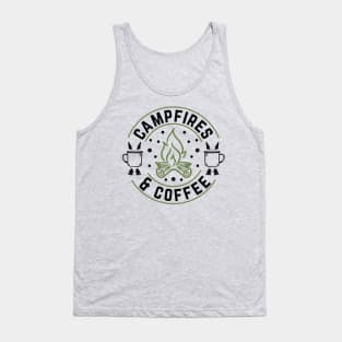 Campfires And Coffee | Camping And Coffee Design Tank Top